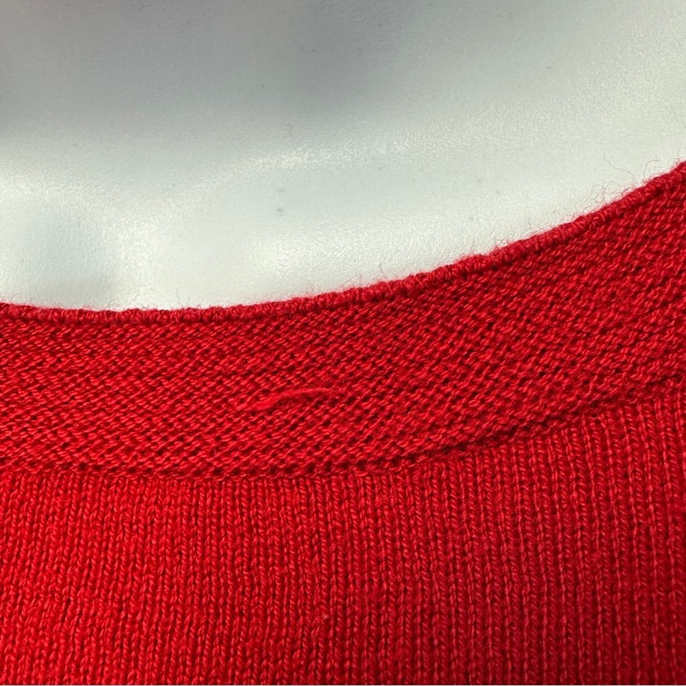 Red Crew Neck Sweater J. Jill Size Small Petite Cotton - Picture 4 of 7